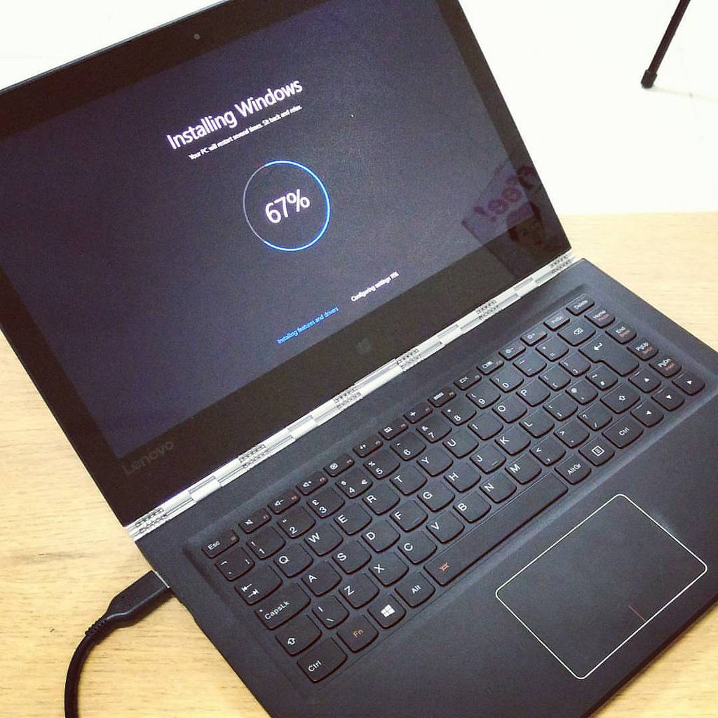 The Windows 10 installation is quick and painless.