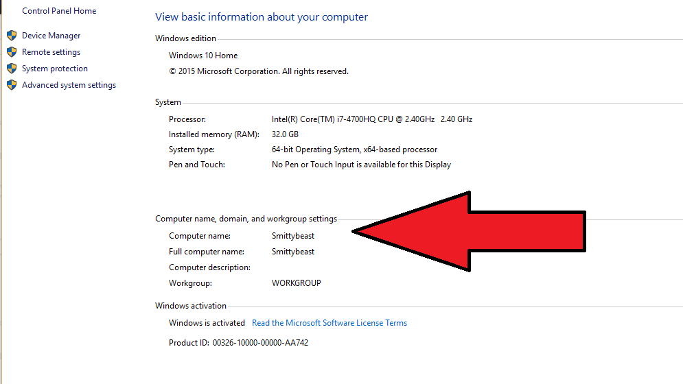computer name